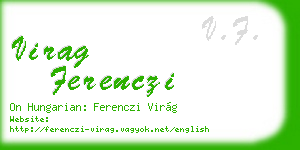 virag ferenczi business card